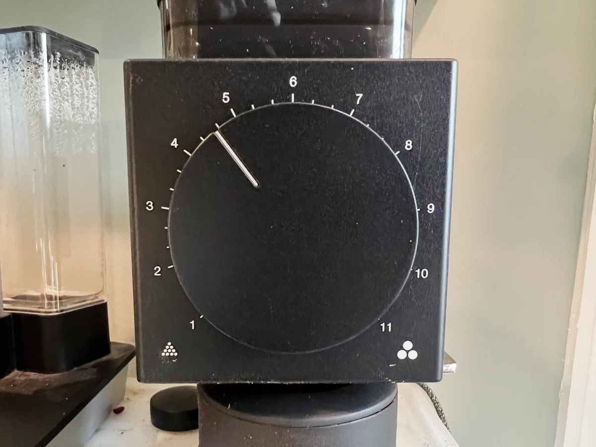 Grind setting on ODE grinder